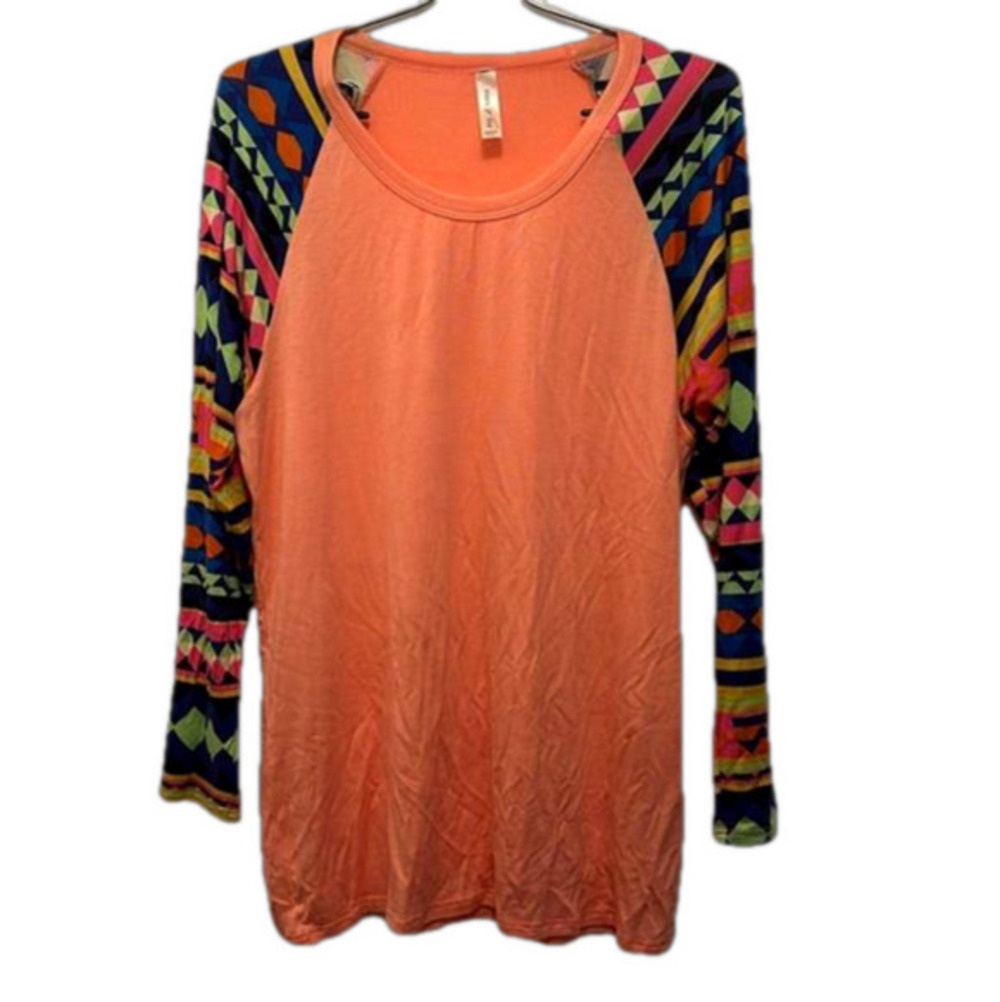 NWOT baseball raglan style Top